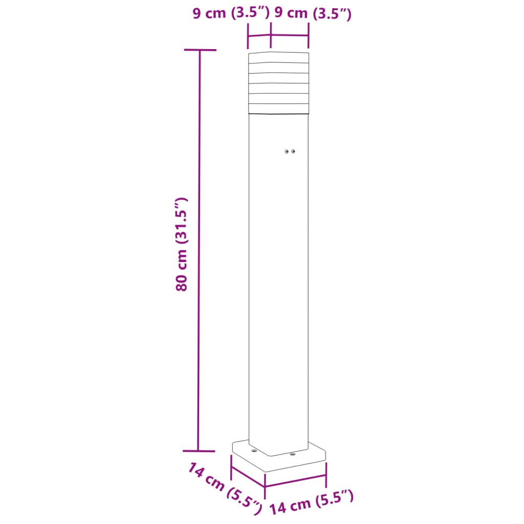 Buitenvloerlampen Aluminium Zwart 3