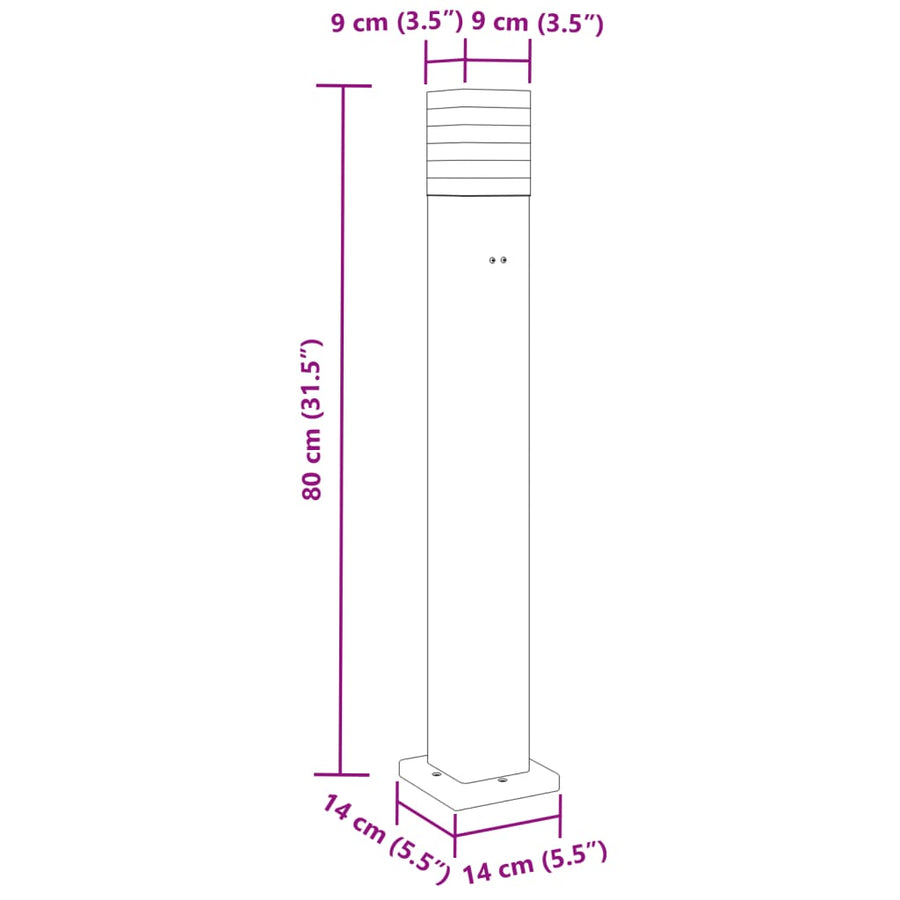 Buitenvloerlampen Aluminium Zwart 3