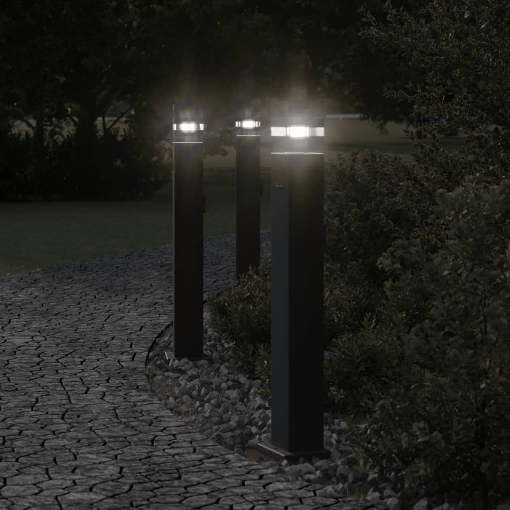 Buitenvloerlampen Aluminium Zwart 3