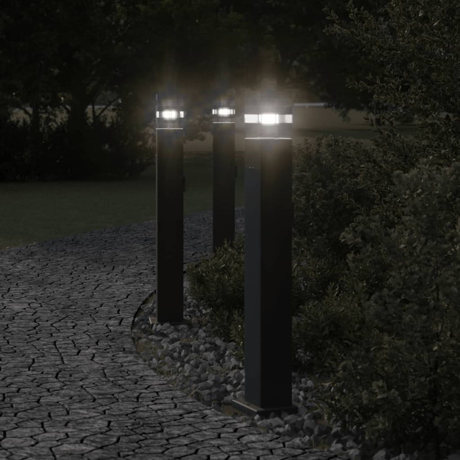 Buitenvloerlampen Aluminium Zwart 3