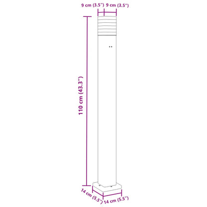 Vloerlamp Voor Buiten Aluminium Zwart 1