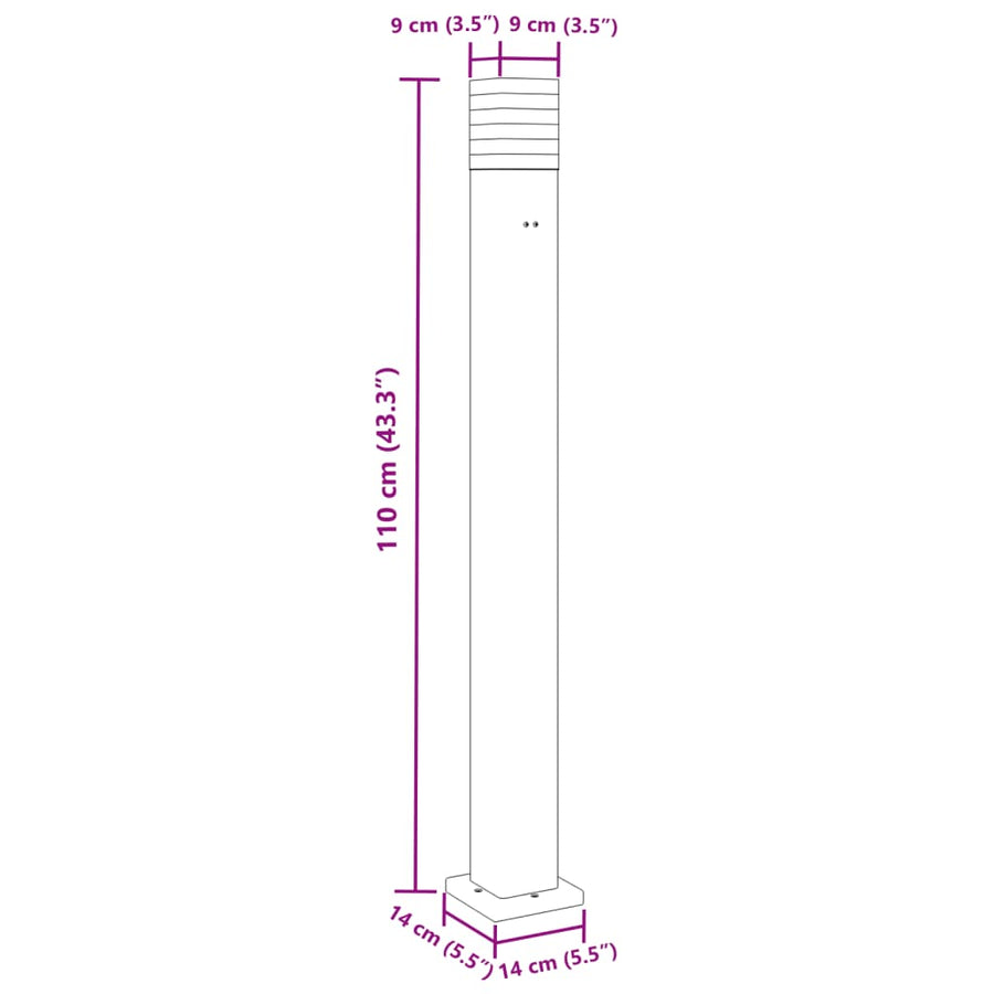 Vloerlamp Voor Buiten Aluminium Zwart 1