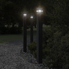 Buitenlamp staand 110 cm aluminium zwart met stopcontact