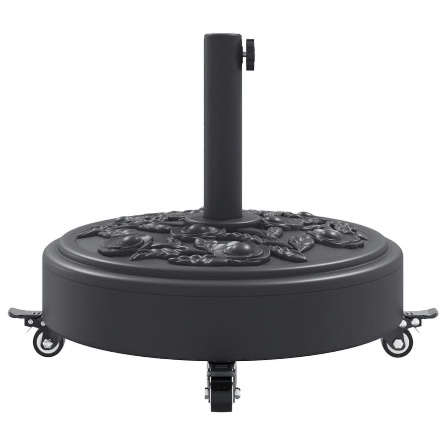 Parasolvoet met wielen voor stok van Ø38 / 48 mm 27 kg rond