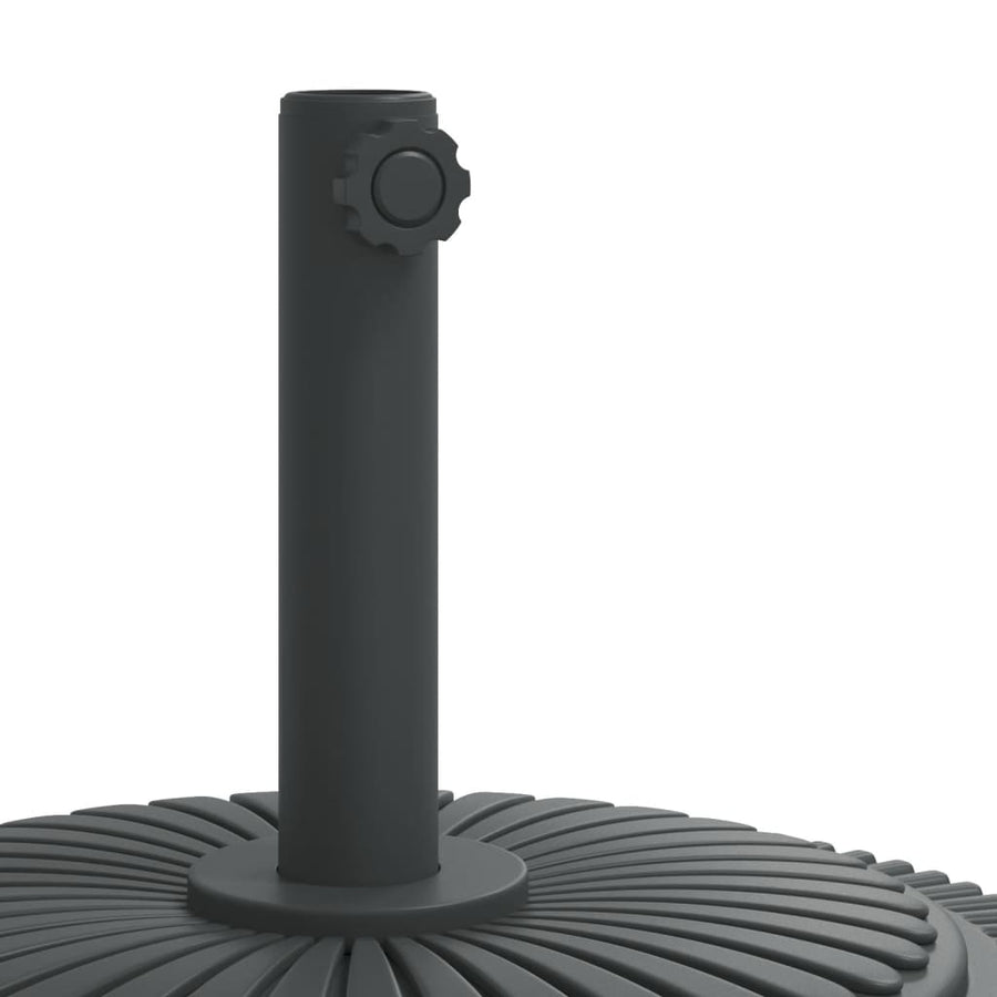 Parasolvoet met wielen voor stok van Ø38 / 48 mm 27 kg rond