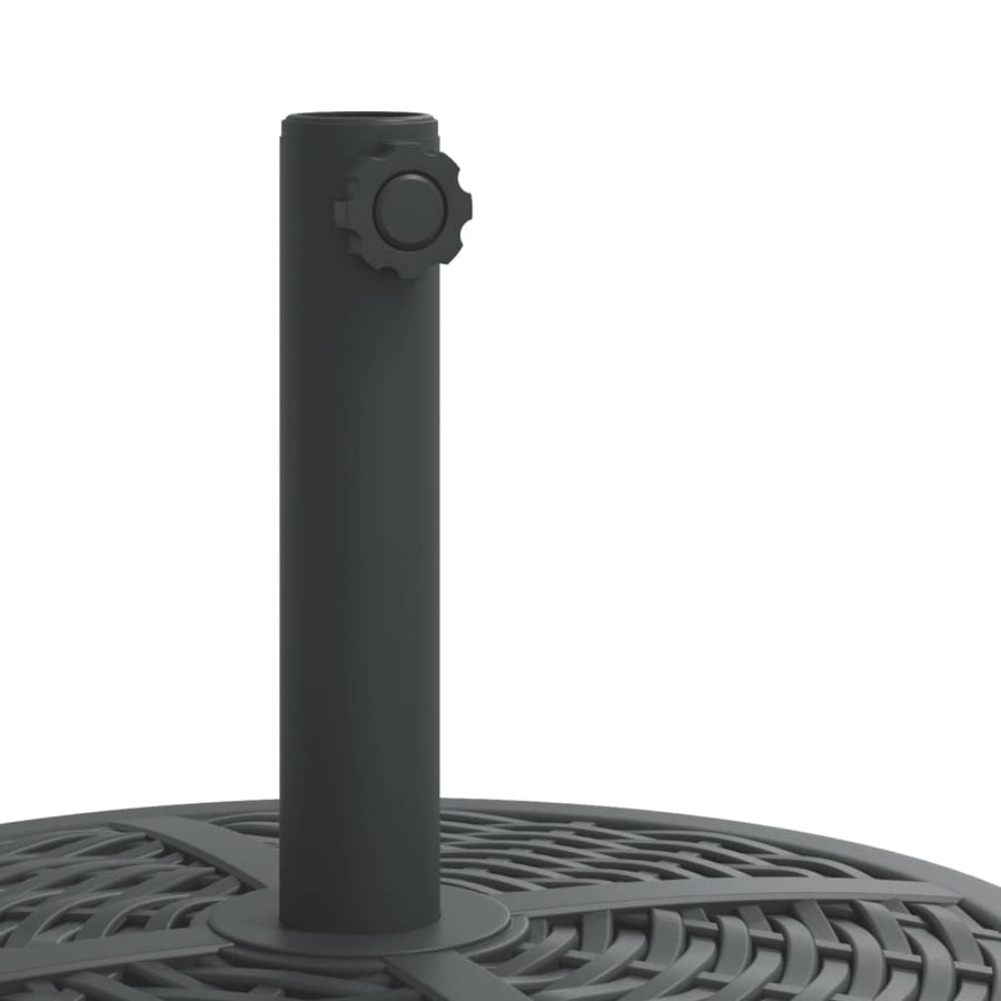Parasolvoet met wielen voor stok van Ø38 / 48 mm 27 kg rond