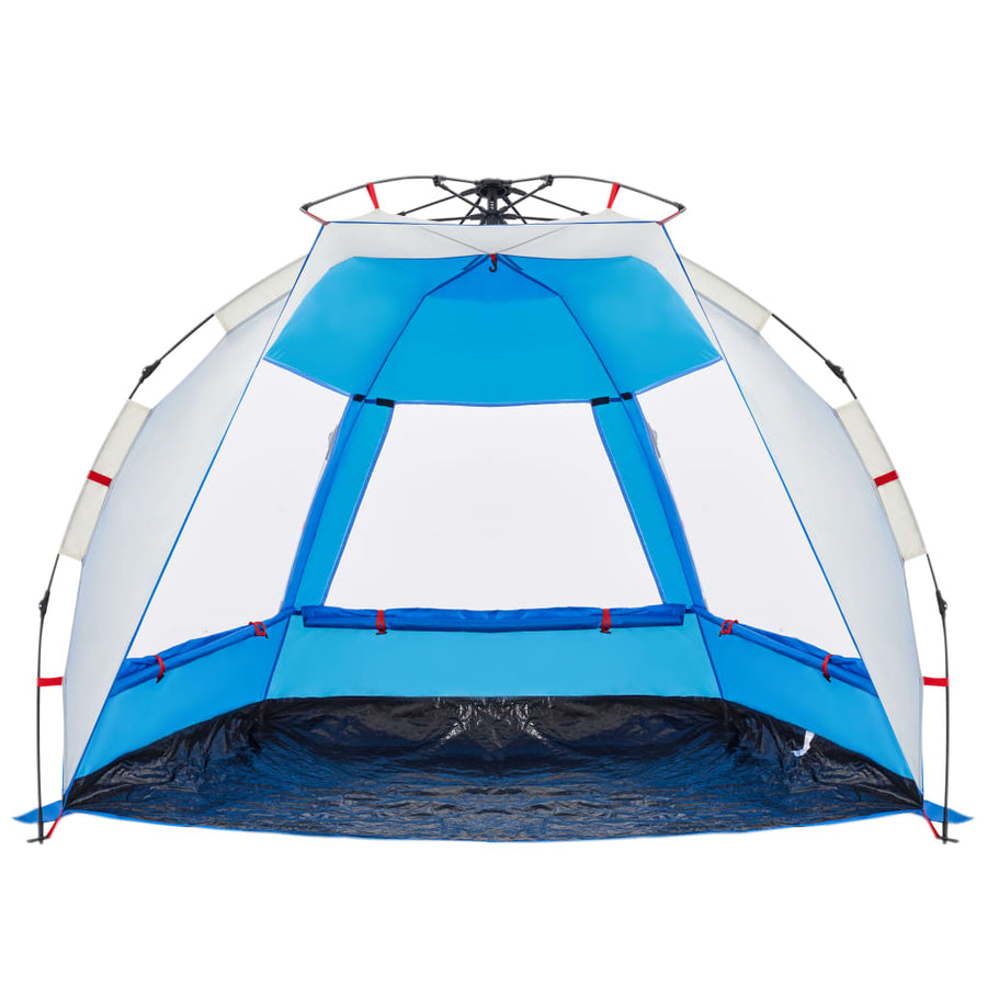 Strandtent 2-persoons waterdicht snelontgrendeling azuurblauw