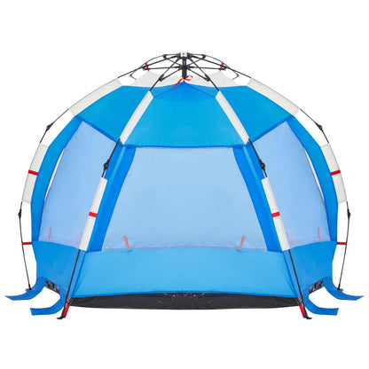 Strandtent 2-persoons waterdicht snelontgrendeling azuurblauw