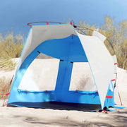 Strandtent 2-persoons 200x128x146 cm azuurblauw