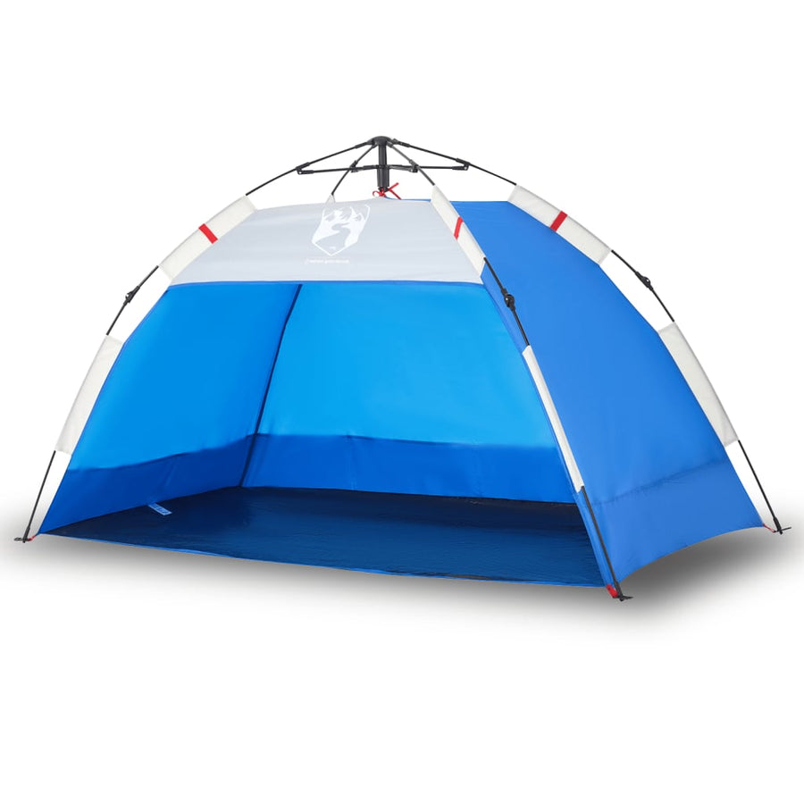 Strandtent 2-persoons waterdicht snelontgrendeling azuurblauw