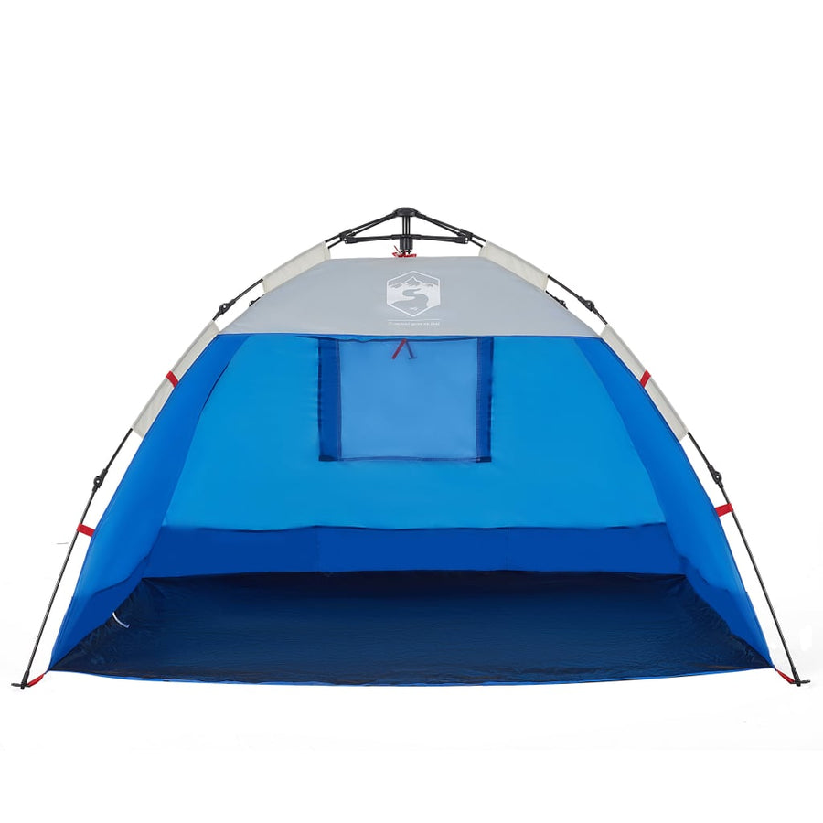 Strandtent 2-persoons waterdicht snelontgrendeling azuurblauw