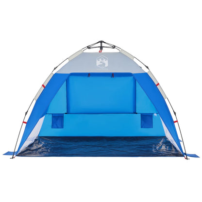 Strandtent 2-persoons waterdicht snelontgrendeling azuurblauw