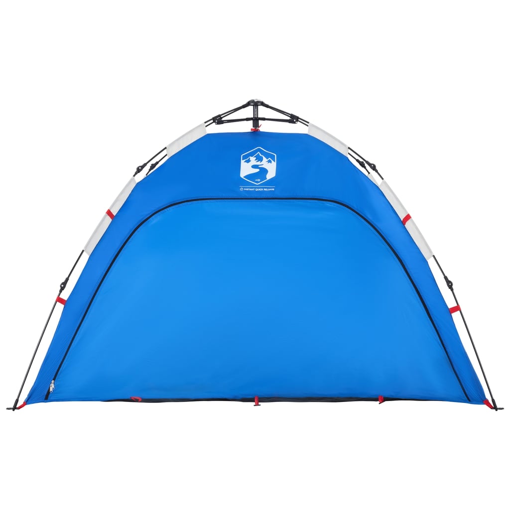 Strandtent 2-persoons waterdicht snelontgrendeling azuurblauw