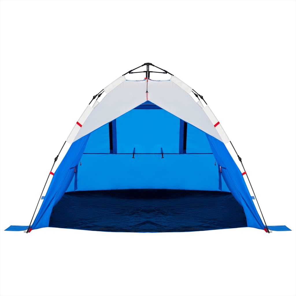 Strandtent 3-persoons waterdicht snelontgrendeling azuurblauw