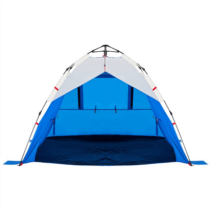 Strandtent 3-persoons waterdicht snelontgrendeling azuurblauw