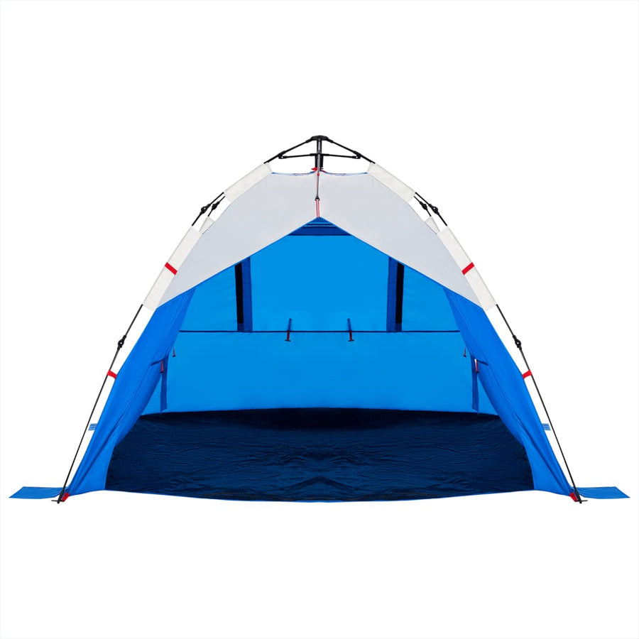 Strandtent 3-persoons waterdicht snelontgrendeling azuurblauw