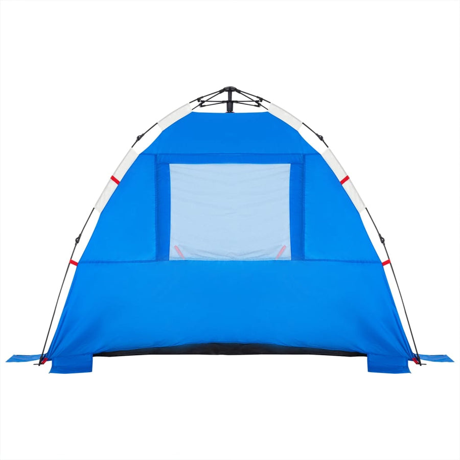 Strandtent 3-persoons waterdicht snelontgrendeling azuurblauw