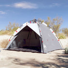 Strandtent 3-persoons 201x197x142 cm grijs