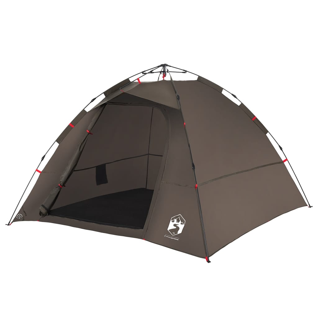 Tent 4-persoons snelontgrendeling bruin