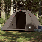 Tent 4-persoons 262x254x172 cm bruin