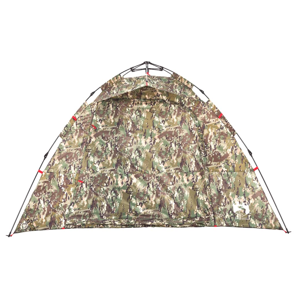 Tent 4-persoons snelontgrendeling camouflage