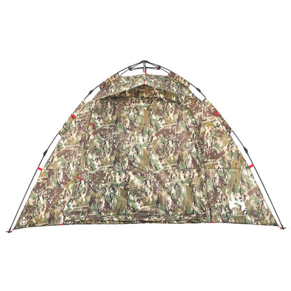 Tent 4-persoons snelontgrendeling camouflage