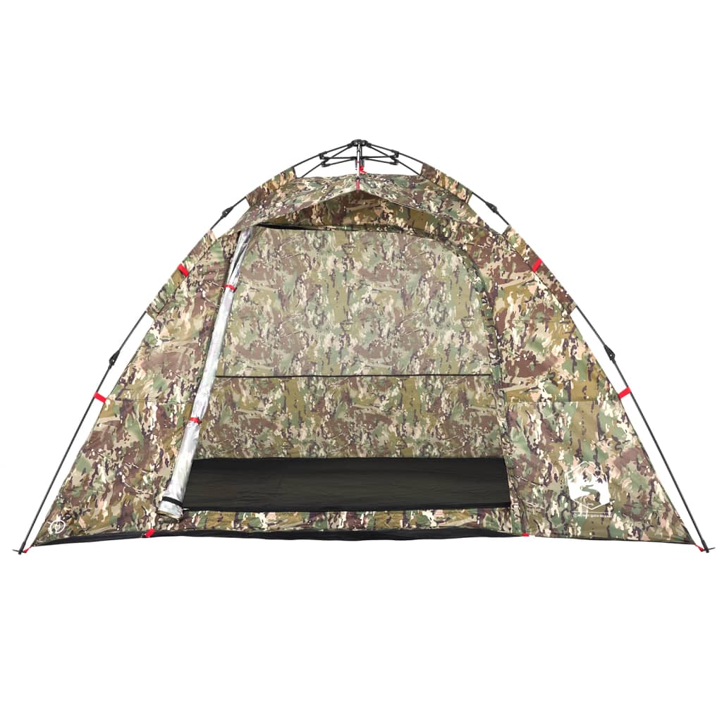 Tent 4-persoons snelontgrendeling camouflage