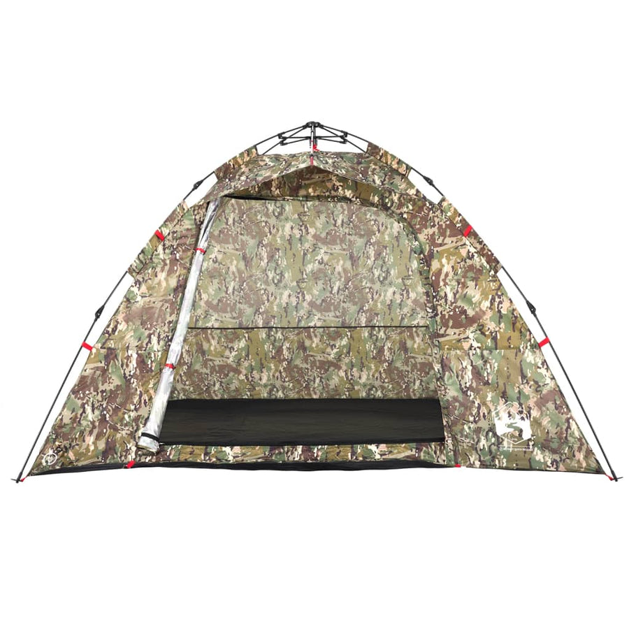 Tent 4-persoons snelontgrendeling camouflage