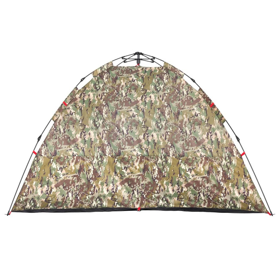 Tent 4-persoons snelontgrendeling camouflage