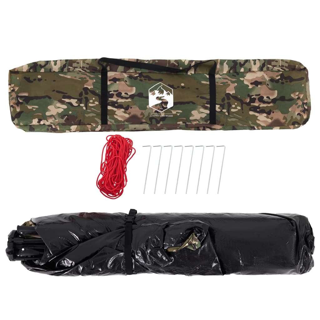 Tent 4-persoons snelontgrendeling camouflage
