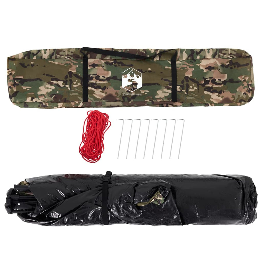 Tent 4-persoons snelontgrendeling camouflage