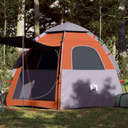 Kampeertent 4-persoons 260x217x150 cm grijs oranje