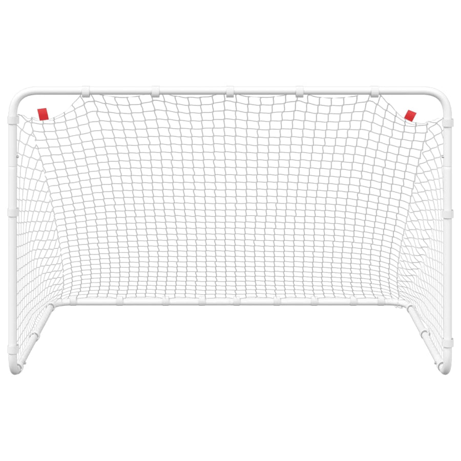 Voetbaldoel 122x81x81 cm staal wit