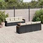 9-Delige Loungeset Met Kussens Poly Rattan Zwart