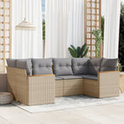 Loungeset 6-delig poly rattan beige