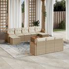 11-Delige Tuinset Met Kussens Poly Rattan Beige