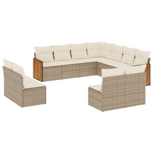 -Delige Tuinset Met Kussens Poly Rattan Beige beige and cream Zonder tafel