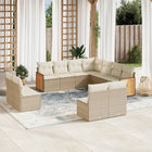 -Delige Tuinset Met Kussens Poly Rattan Beige beige and cream Zonder tafel