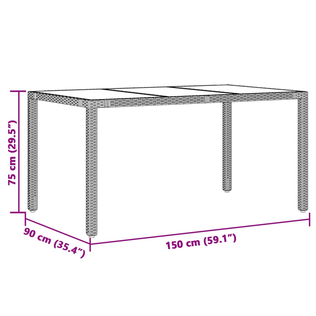 5-delige Tuinset met kussens poly rattan grijs
