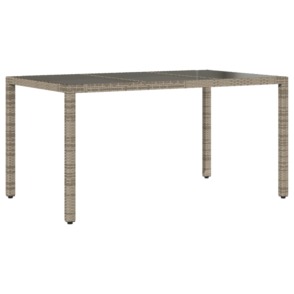 7-delige Tuinset met kussens poly rattan grijs
