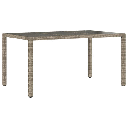 7-delige Tuinset met kussens poly rattan grijs
