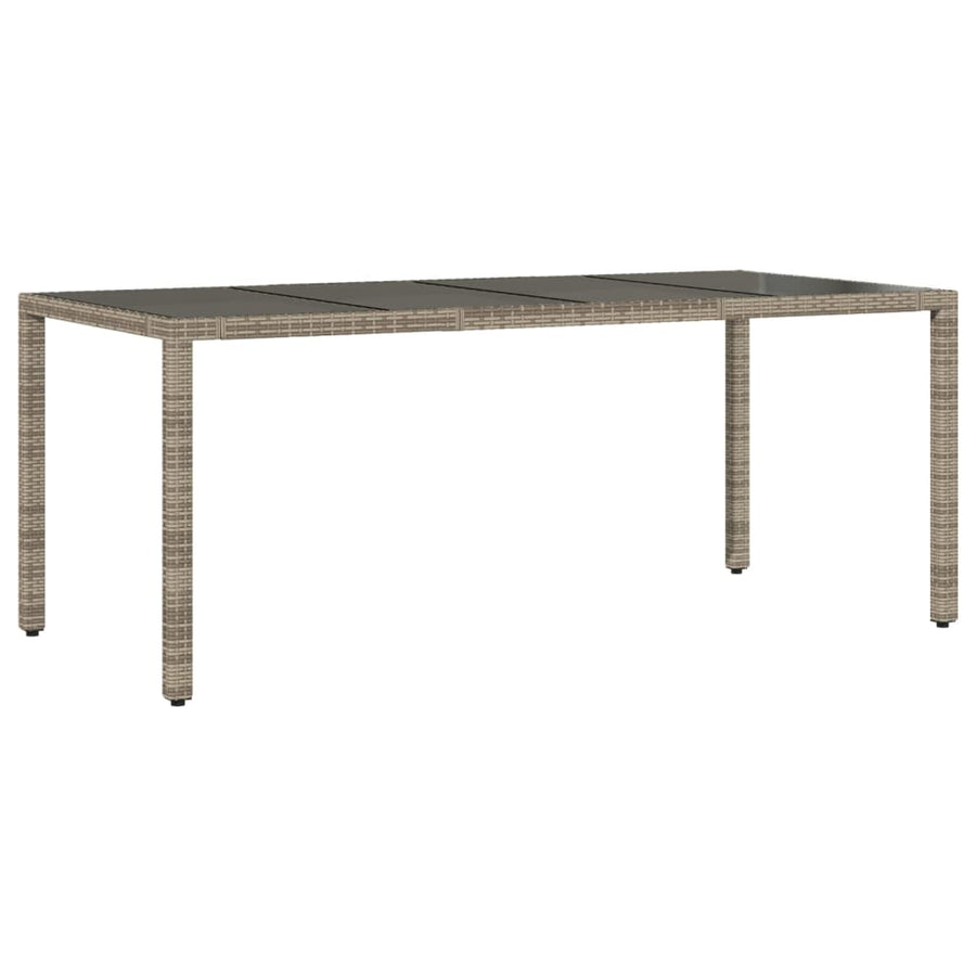 7-delige Tuinset met kussens poly rattan grijs
