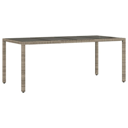 9-delige Tuinset met kussens poly rattan grijs