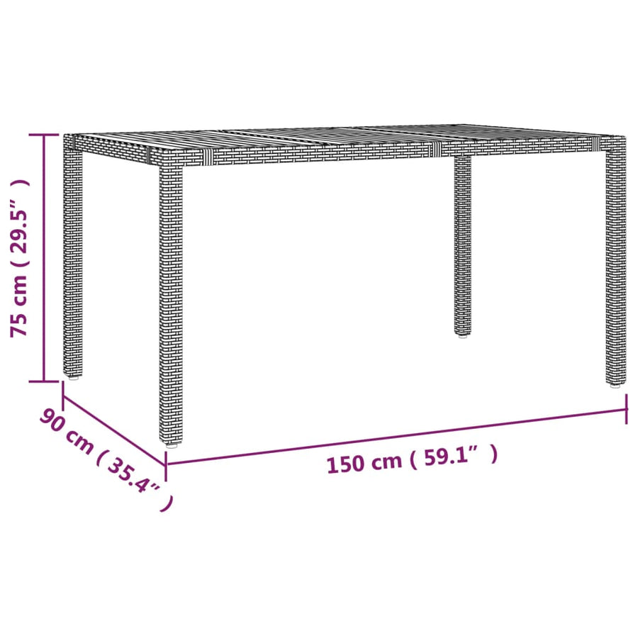 5-Delige Tuinset Met Kussens Poly Rattan Grijs 4