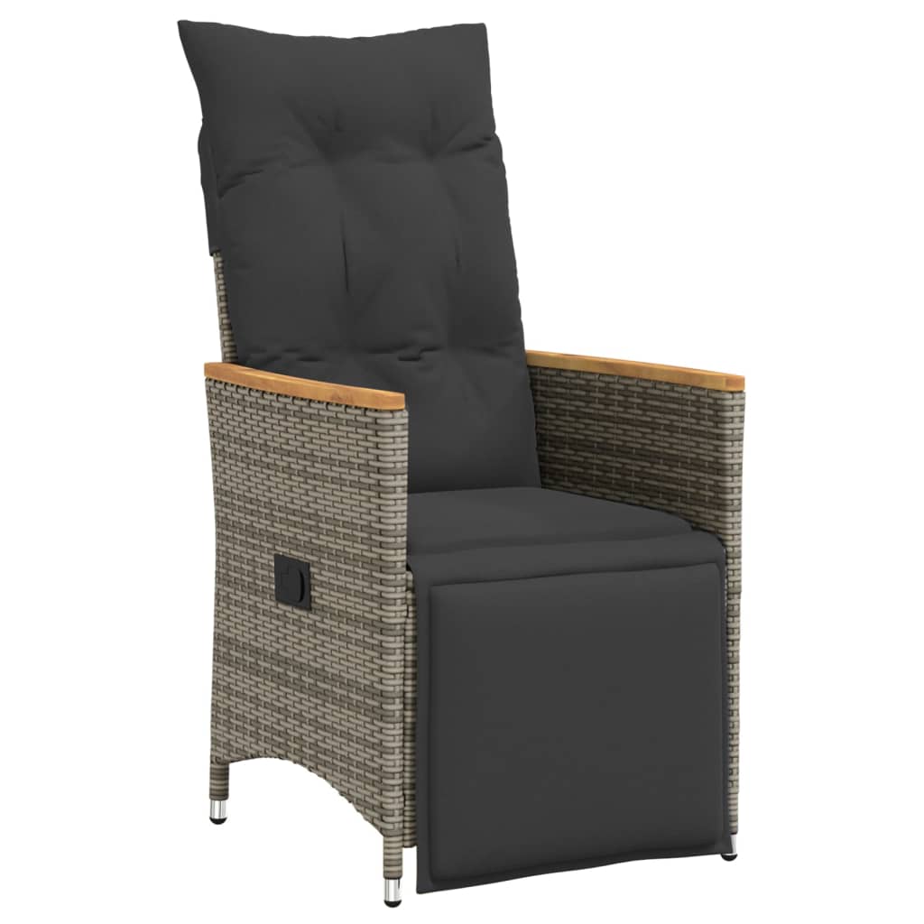 Tuinset Met Kussens Poly Rattan Grijs 9 190 x 90 x 75 cm pe rattan
