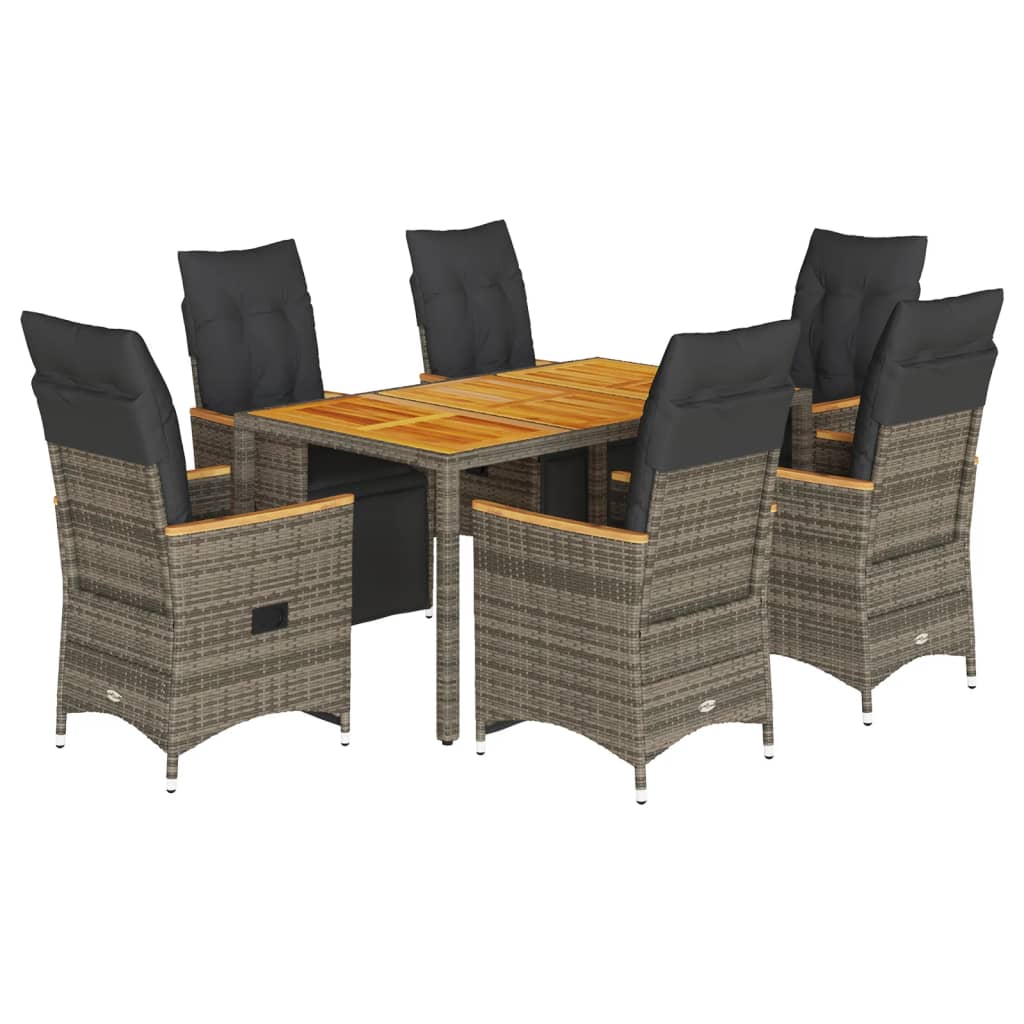 7-Delige Bistroset Met Kussens Poly Rattan 6