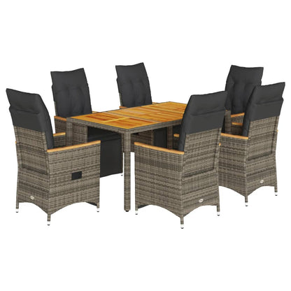 7-Delige Bistroset Met Kussens Poly Rattan 6