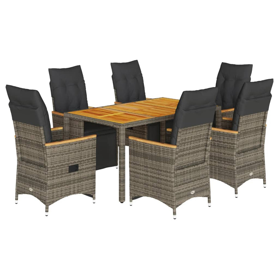 7-Delige Bistroset Met Kussens Poly Rattan 6