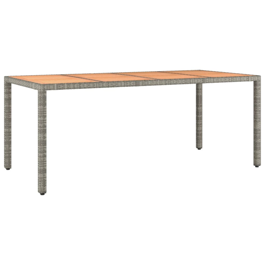 7-delige Bistroset met kussens poly rattan grijs