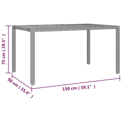 5-Delige Bistroset Met Kussens Poly Rattan Grijs 4